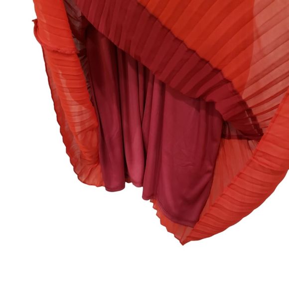 Sandra Darren Pleated Razzle Berry Colored Dress 26W - Picture 9 of 14